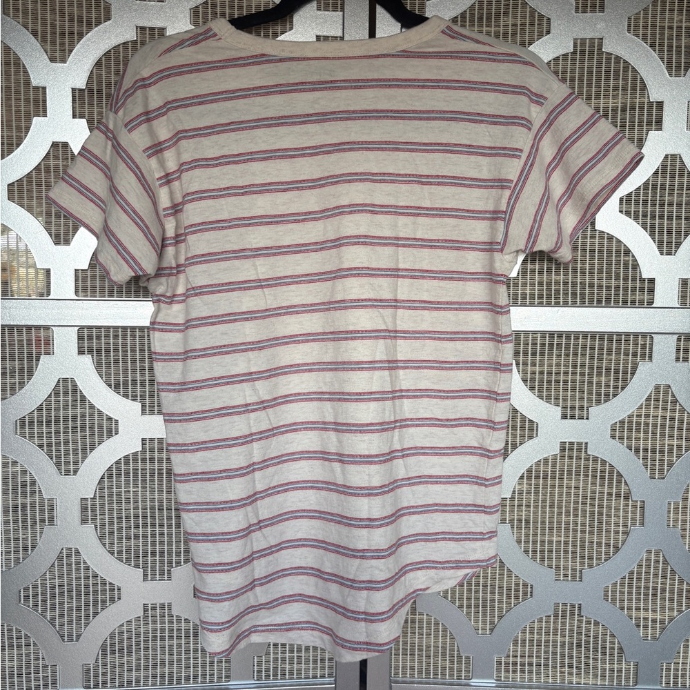 Madewell Cream and Red Striped Tee - Picture 4 of 4